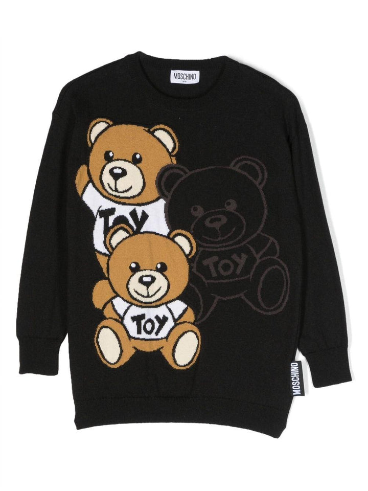 Felpa nera unisex con stampa