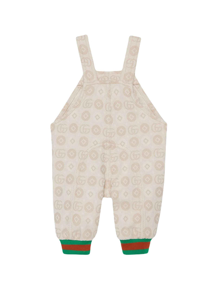 Salopette avorio neonato unisex