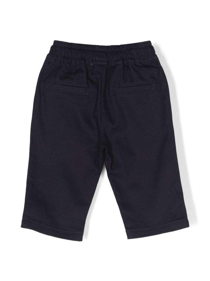 Pantaloni blu navy unisex con ricamo logo