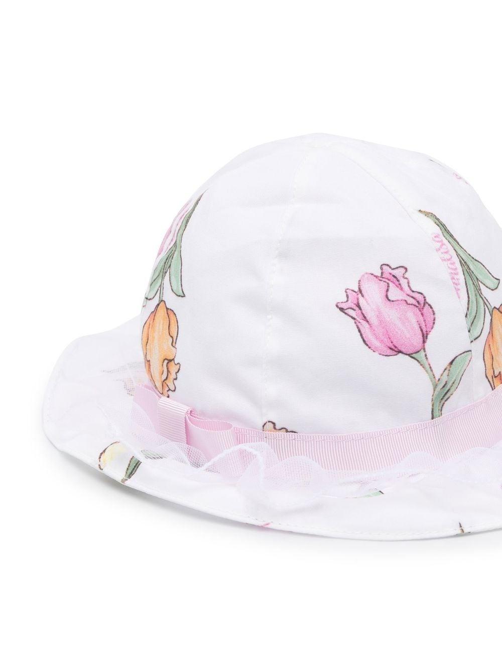 Cappello bianco neonata 39A0021658 0099 Monnalisa kids 