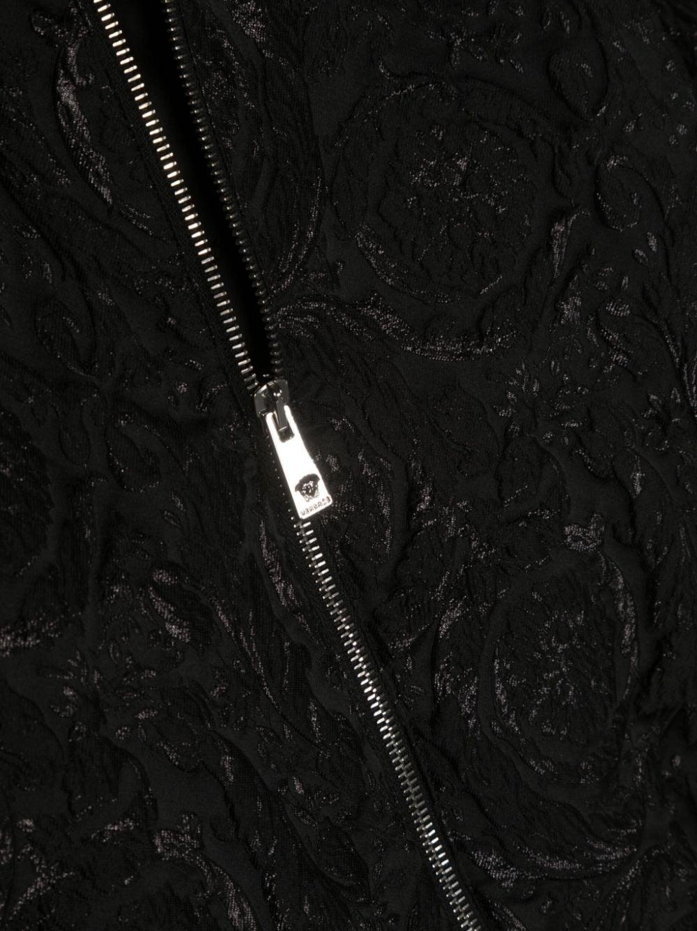 Giubbino nero bambina con finiture in rilievo 10124621A09029 1B000 VERSACE 