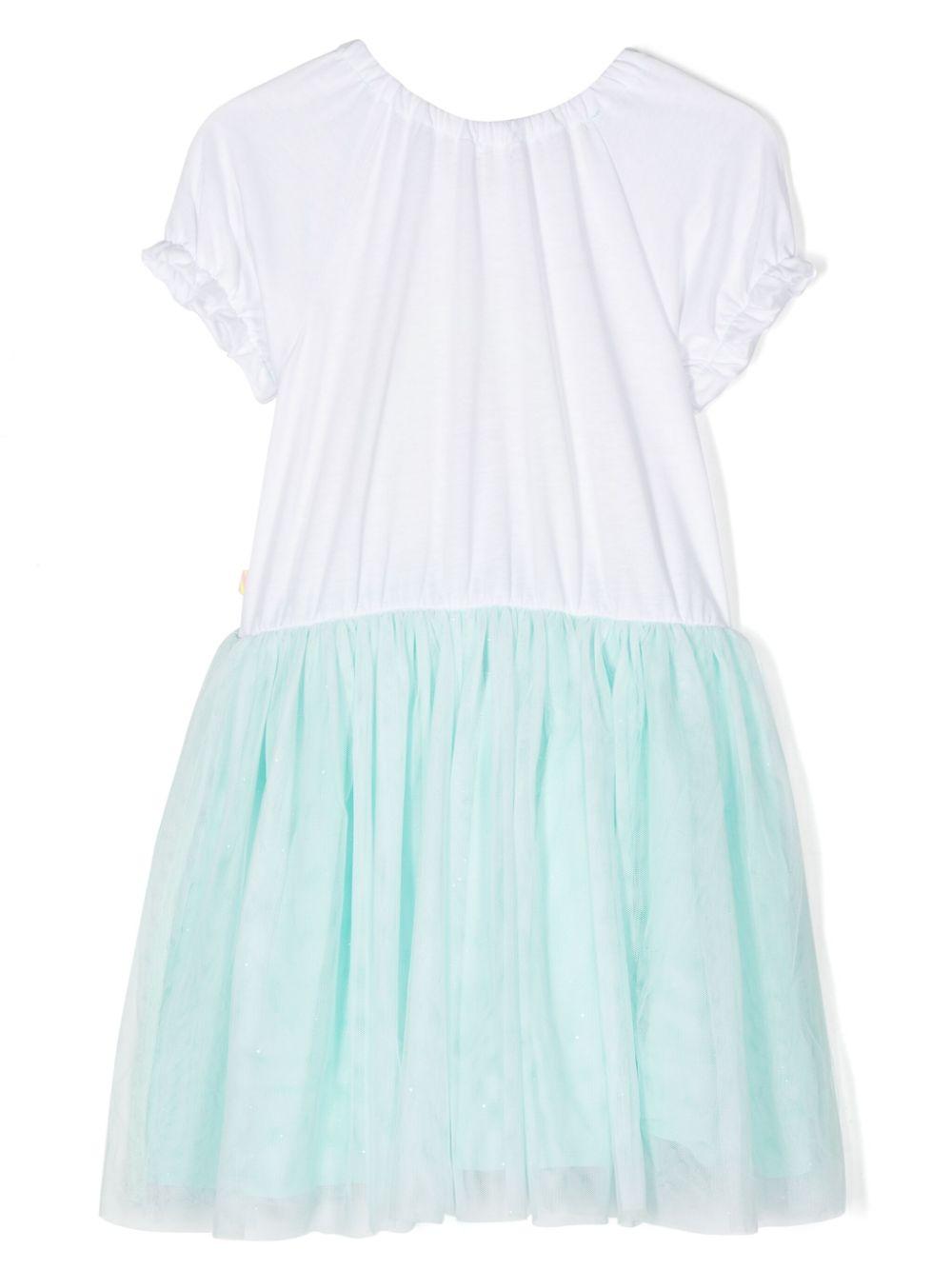 Abito bianco/multicolor bambina