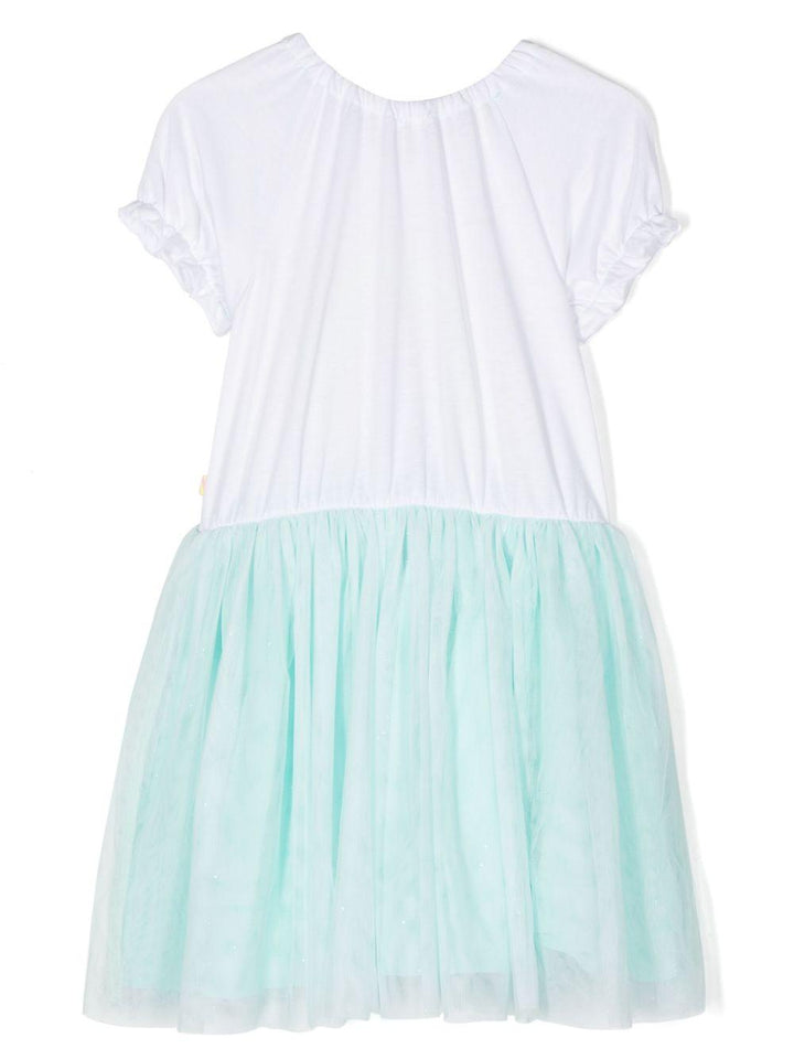 Abito bianco/multicolor bambina
