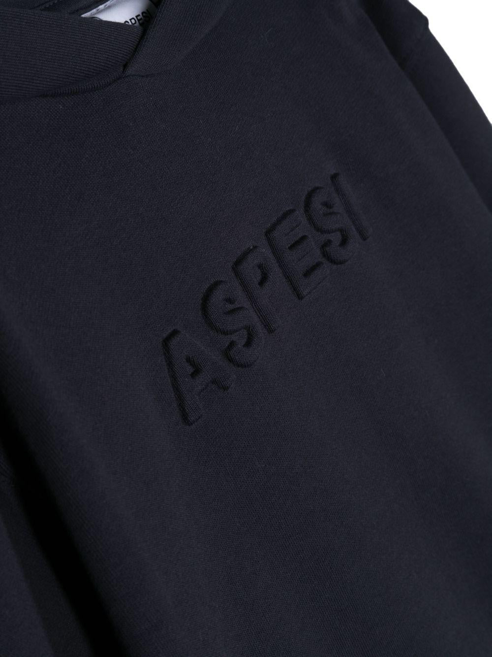 Felpa blu navy unisex con logo