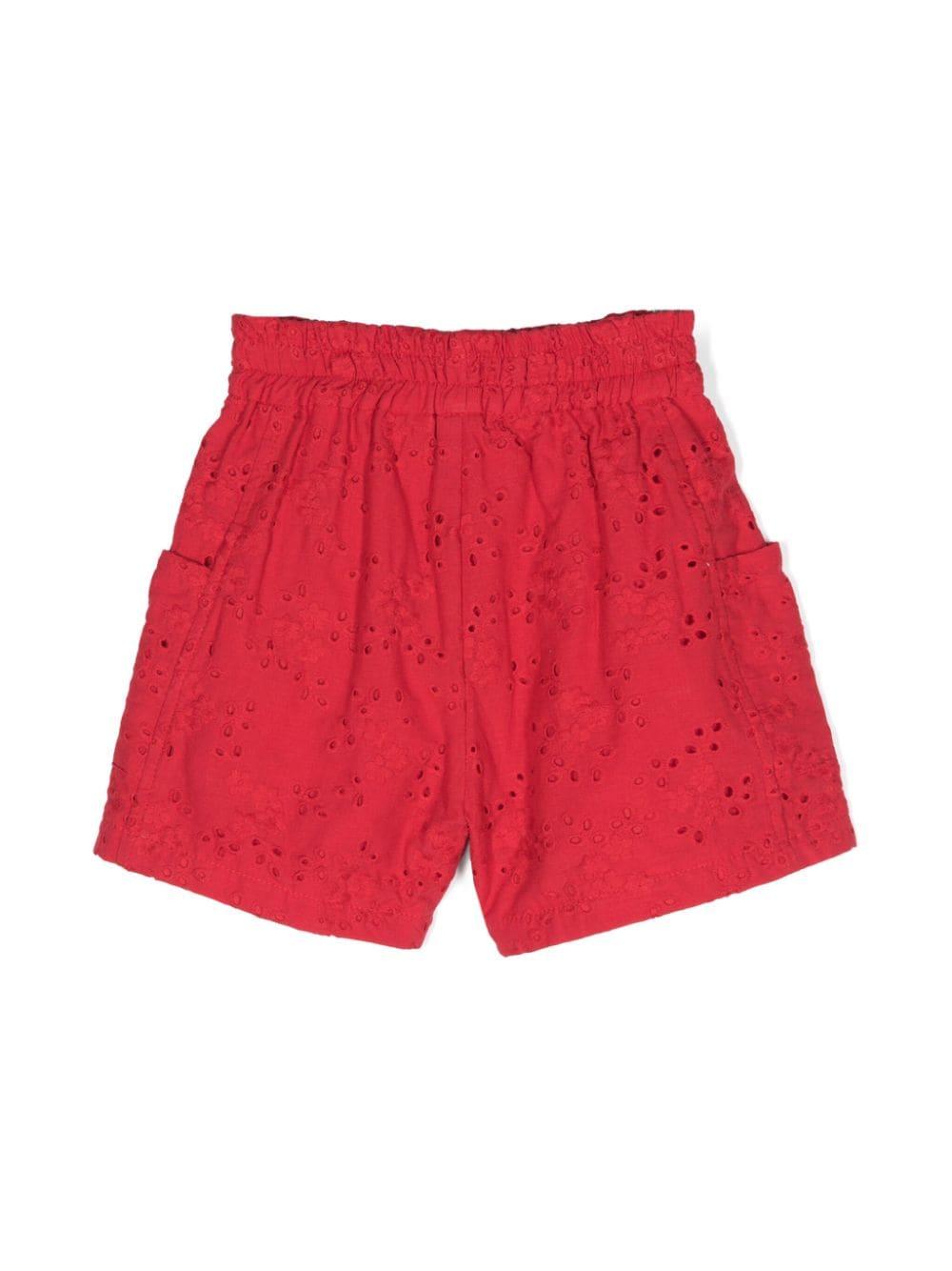 Shorts bambina rossa