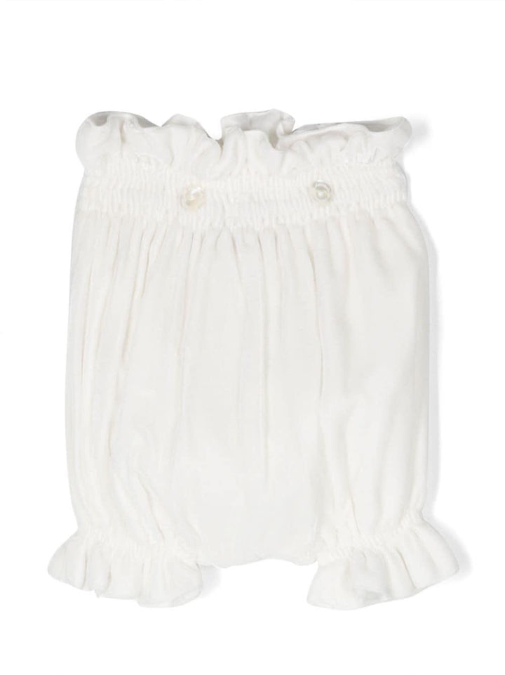 Shorts bianco neonata