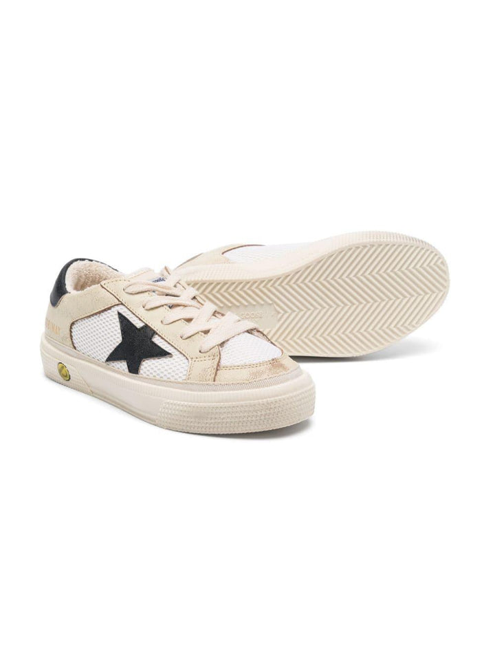 Sneakers bambino beige/blu