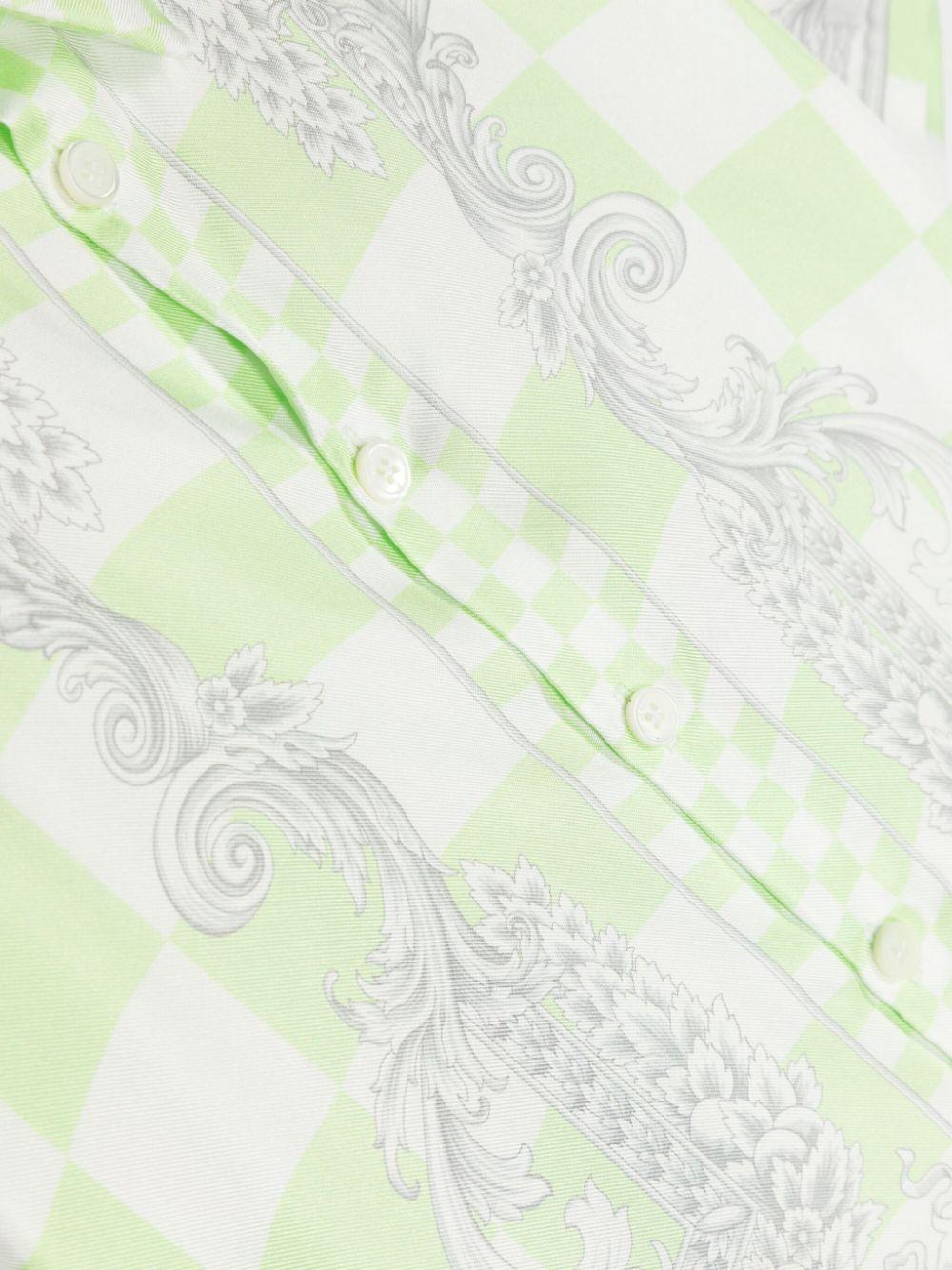 Camicia verde/bianca bambino