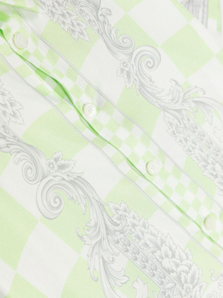 Camicia verde/bianca bambino