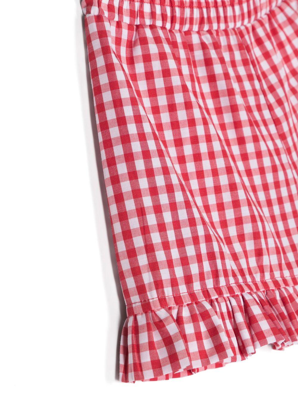 Shorts neonata rosso/bianco