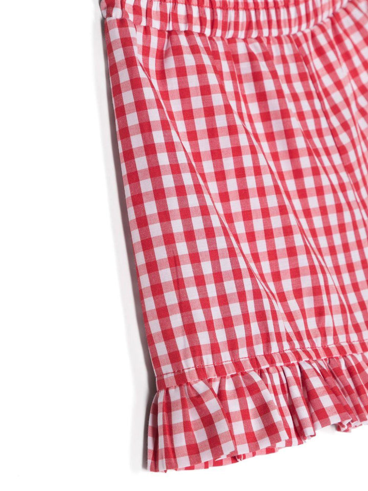 Shorts neonata rosso/bianco