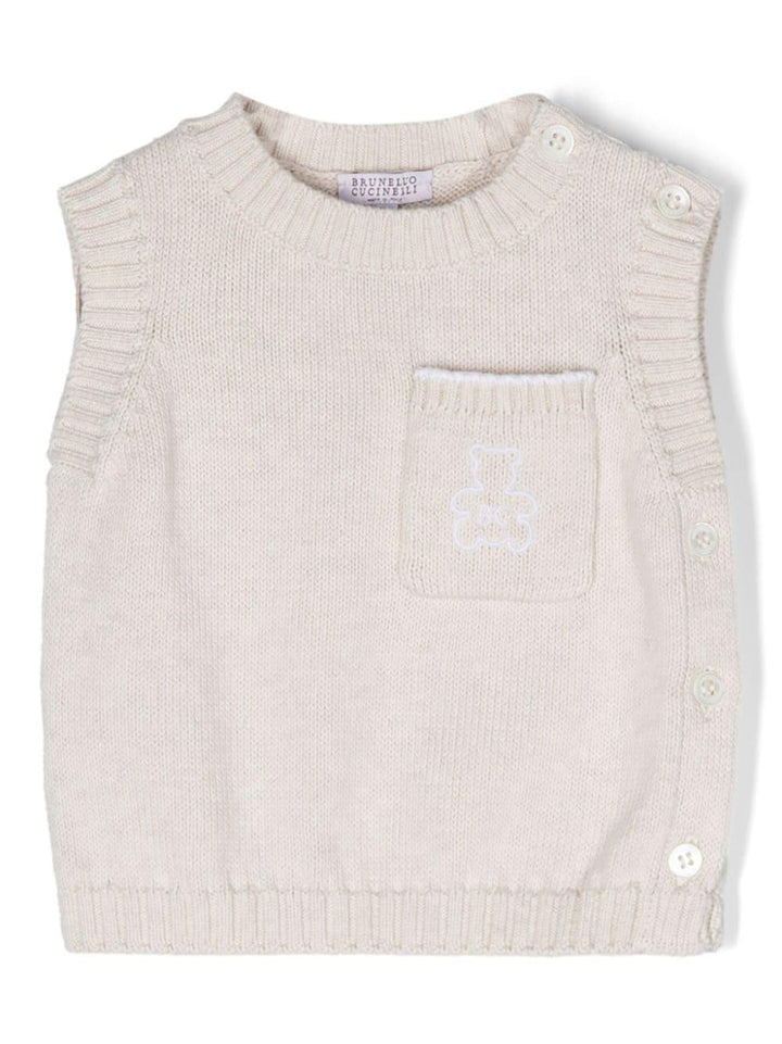 Gilet beige neonato unisex