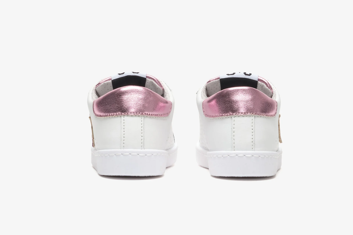 sneakers bianco/rosa bambina