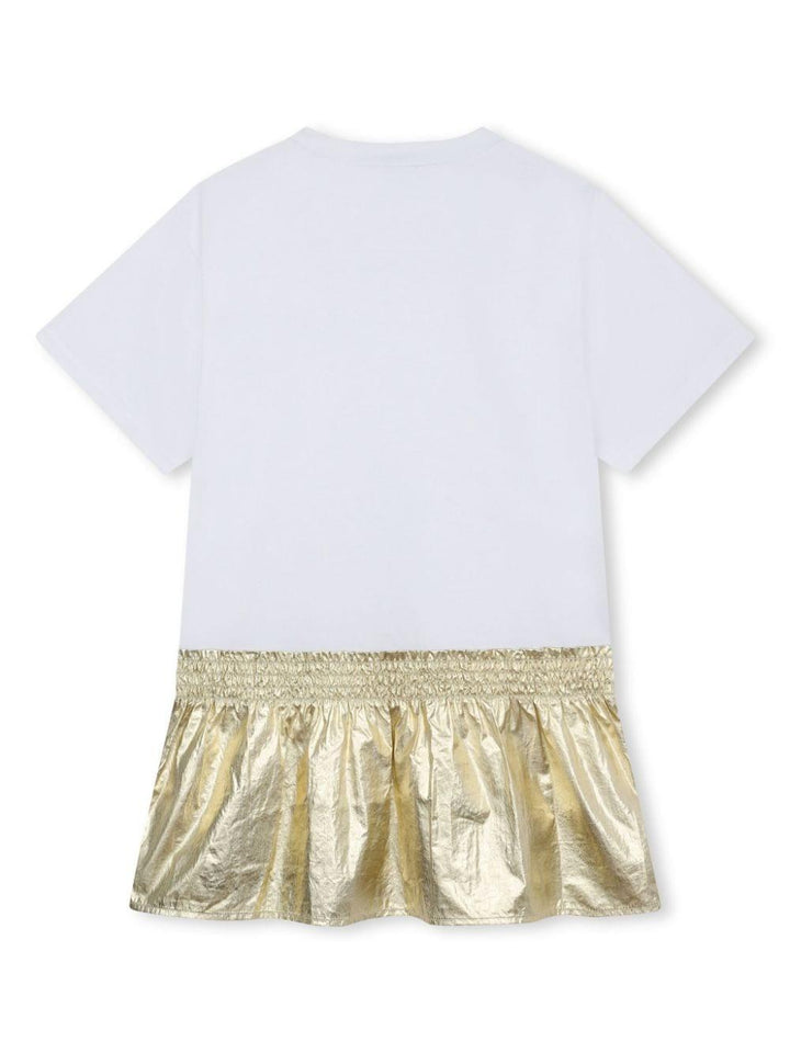Abito bianco/oro bambina