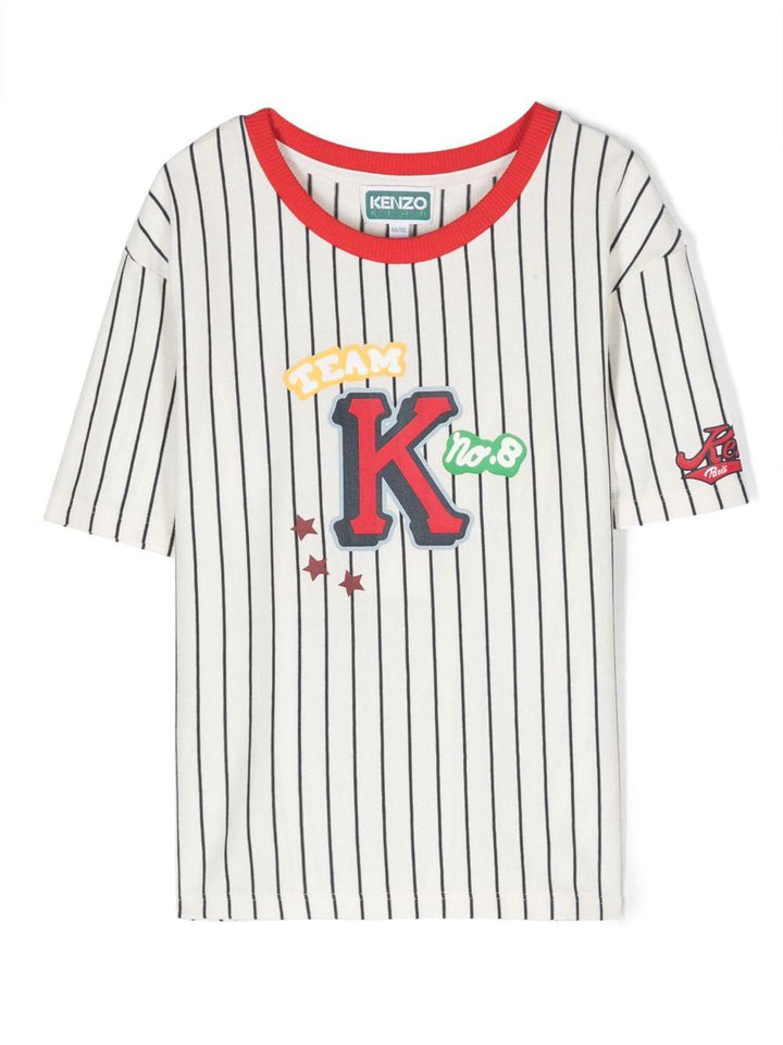 T-shirt bianca bambina K15721 12P KENZO KIDS 