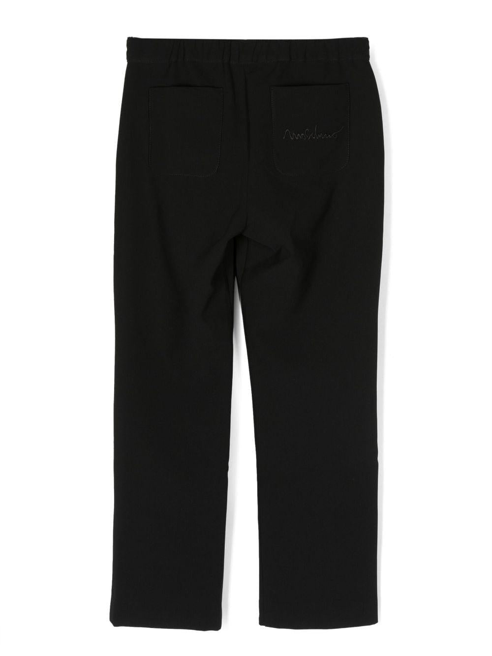 Pantaloni neri bambina con logo