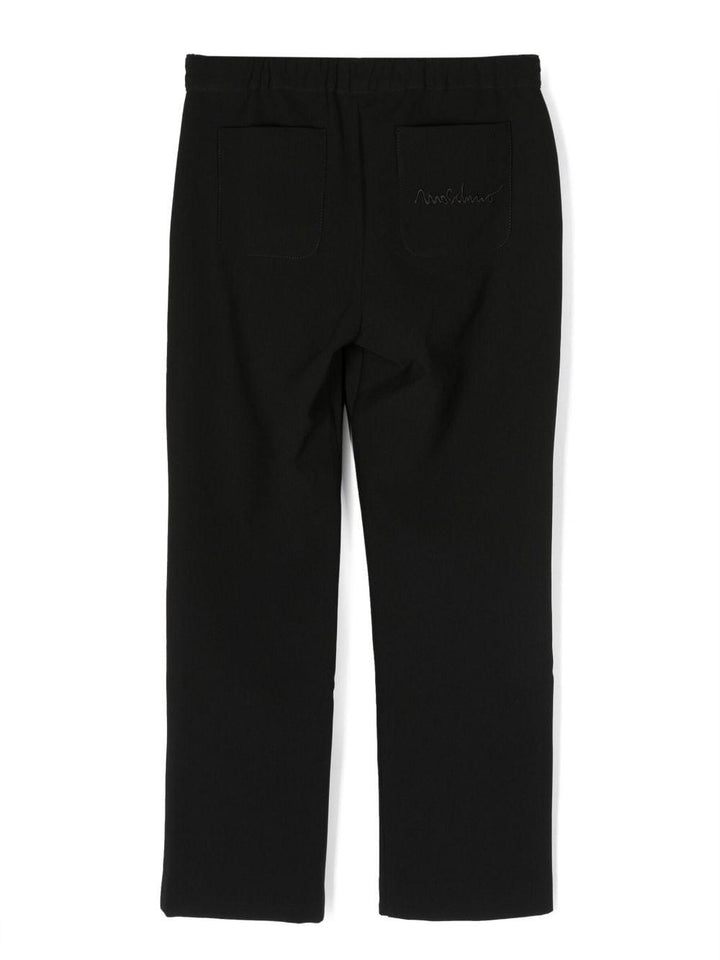 Pantaloni neri bambina con logo