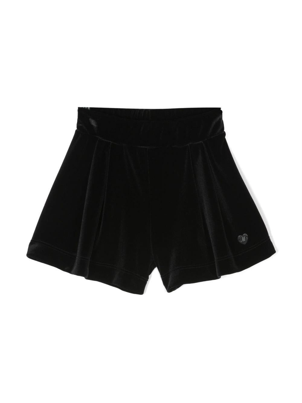 Shorts nero bambina con logo 11B4132850 0050 Monnalisa kids 