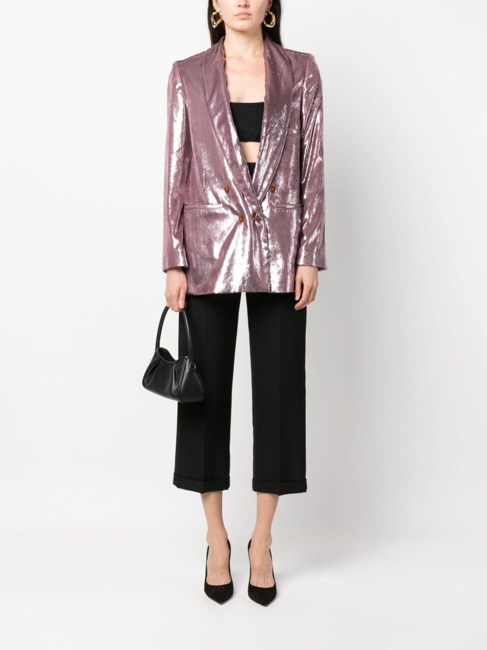Blazer doppiopetto lilla donna