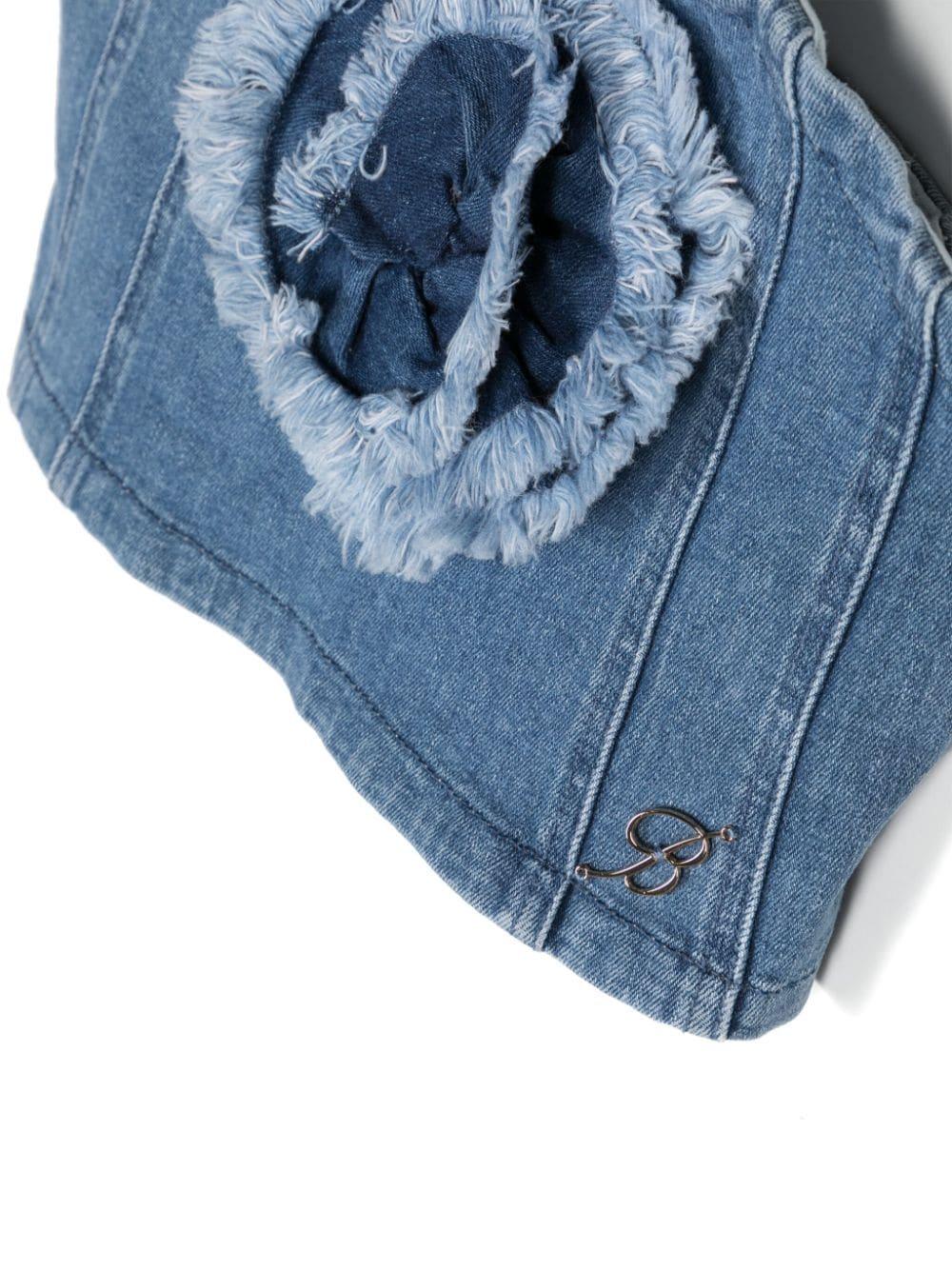 Top denim bambina