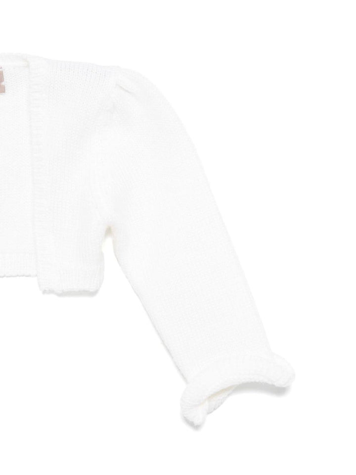 Cardigan bianco avorio neonata