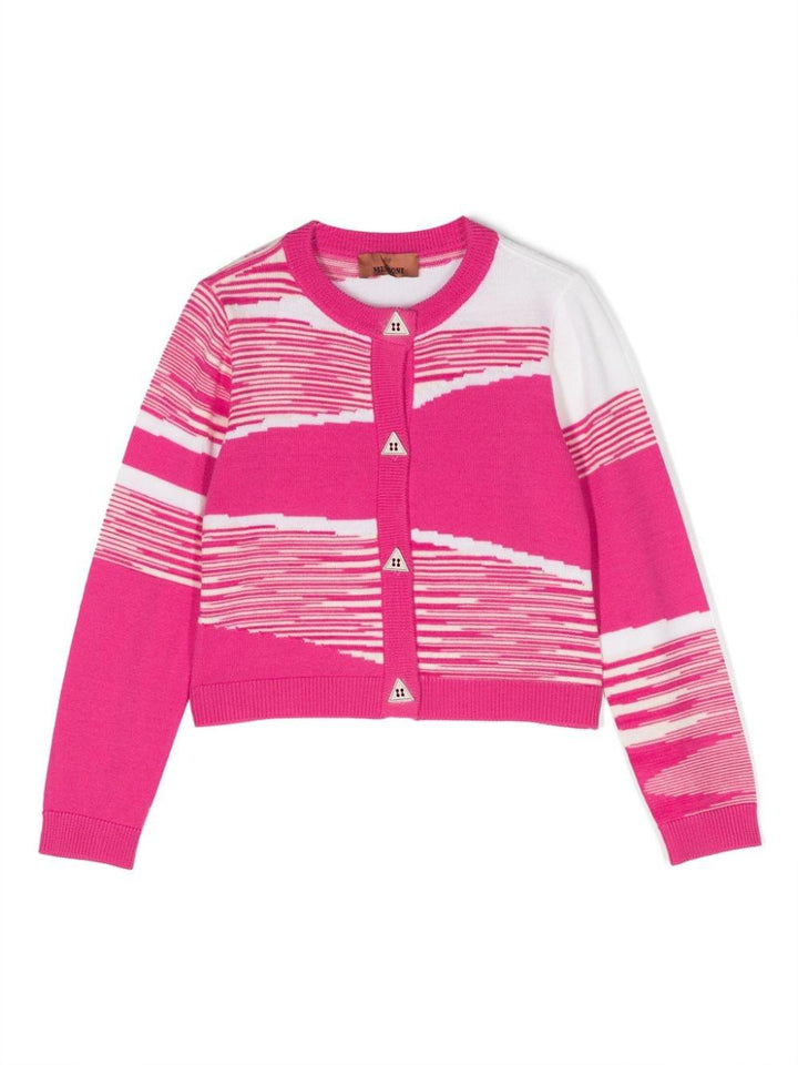 Cardigan fucsia bambina