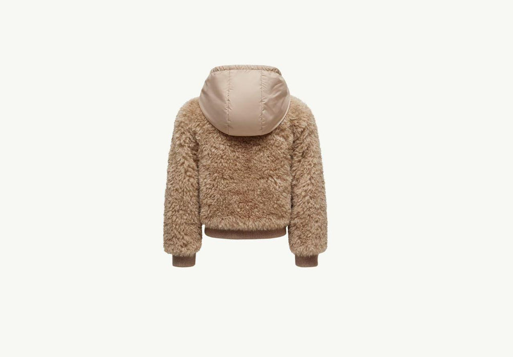 felpa beige bambina 8G0001389B0G 268 Moncler Kids 