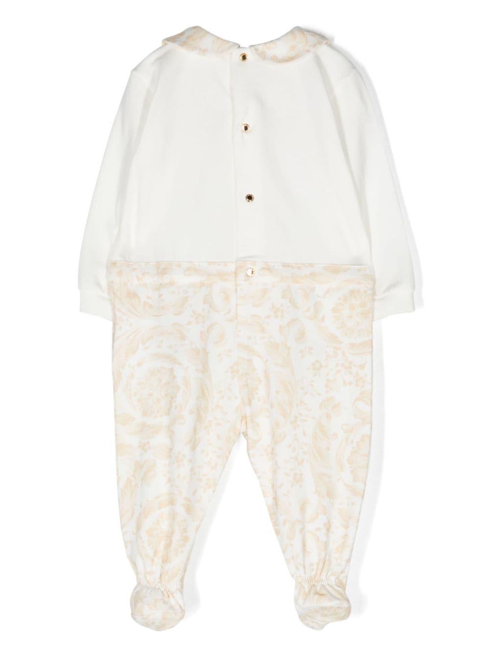 Pigiama bianco/beige neonato