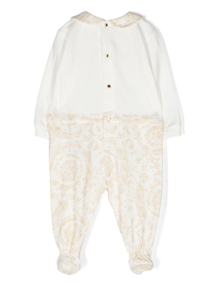 Pigiama bianco/beige neonato