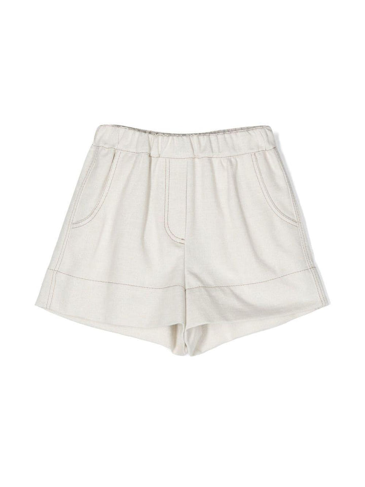 Shorts bianco bambina