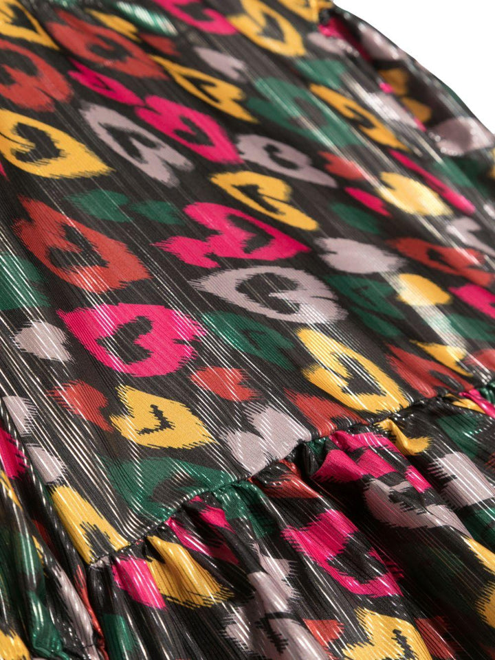 T-shirt nero e multicolor bambina con stampa