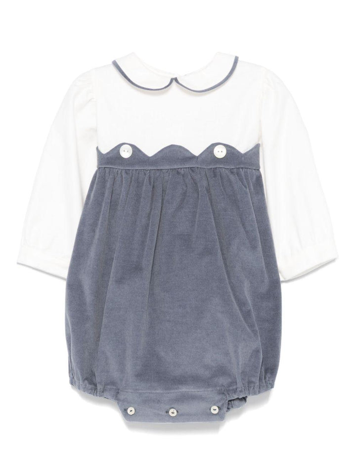 Pagliaccetto bianco/blu neonato unisex