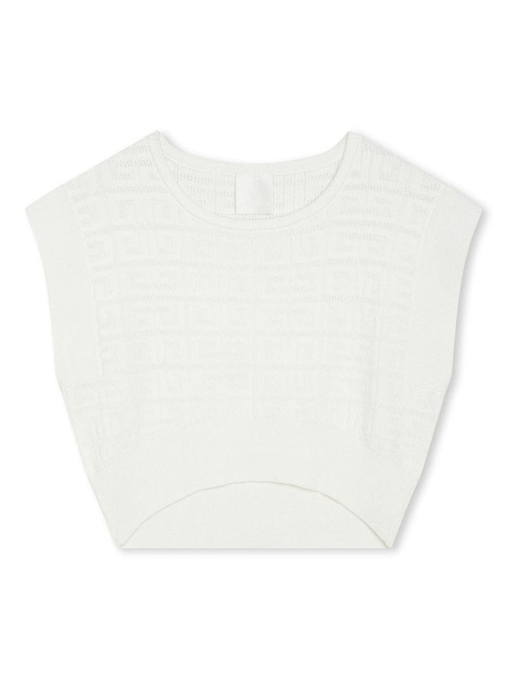gilet bianco bambina H30037 117 Givenchy Kids 