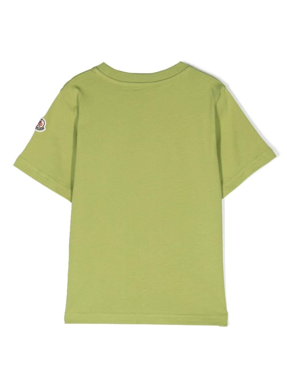 Maglia verde,con logo frontale