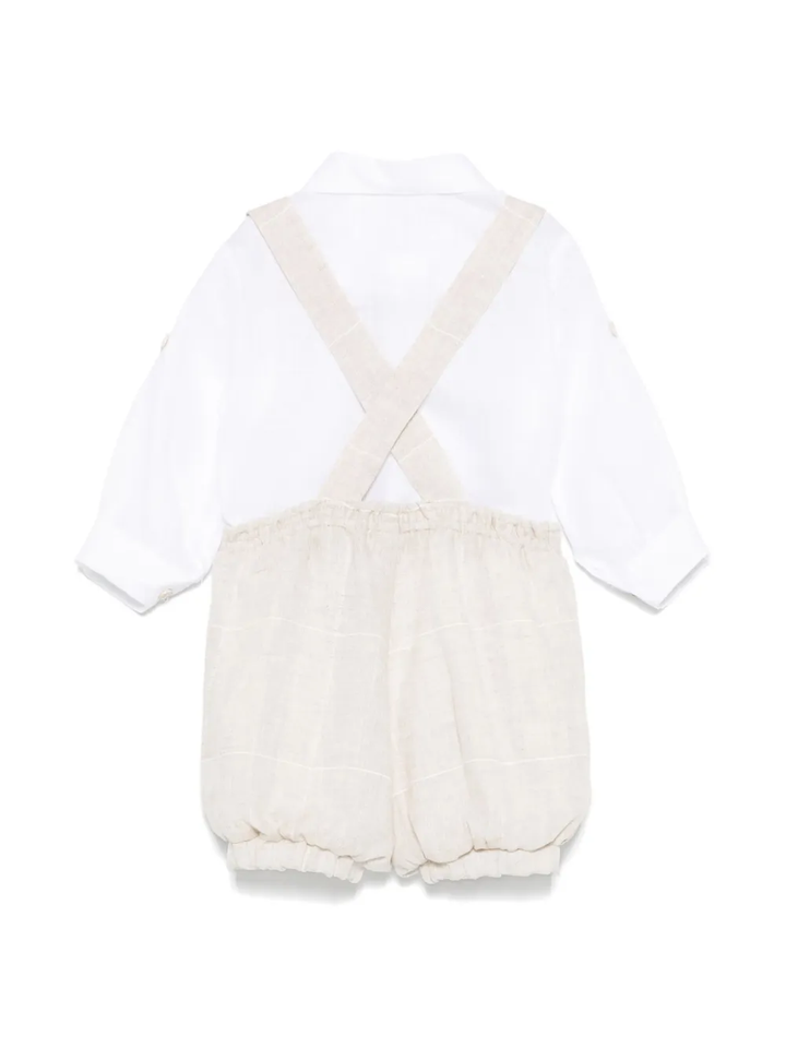 completo bianco/beige neonato