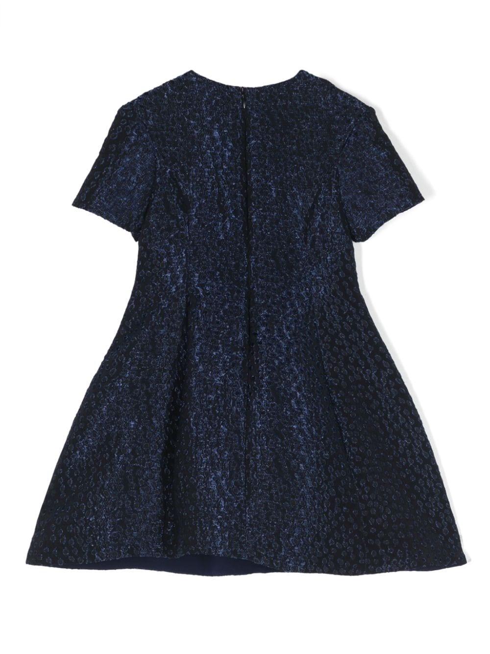 Abito blu bambina,chiusura posteriore con zip