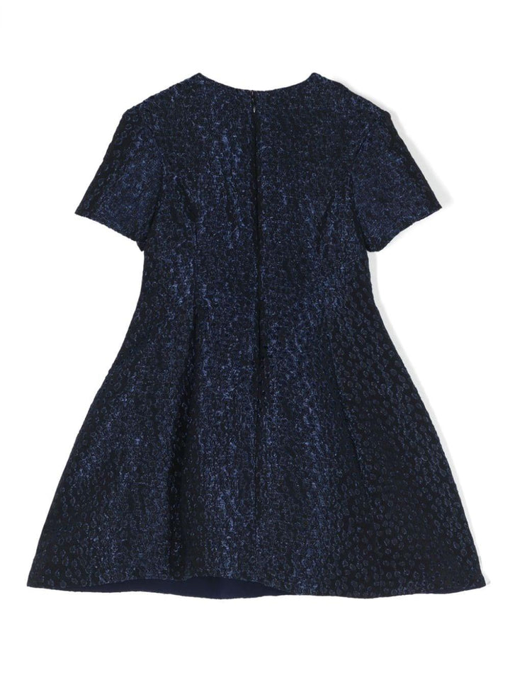 Abito blu bambina,chiusura posteriore con zip