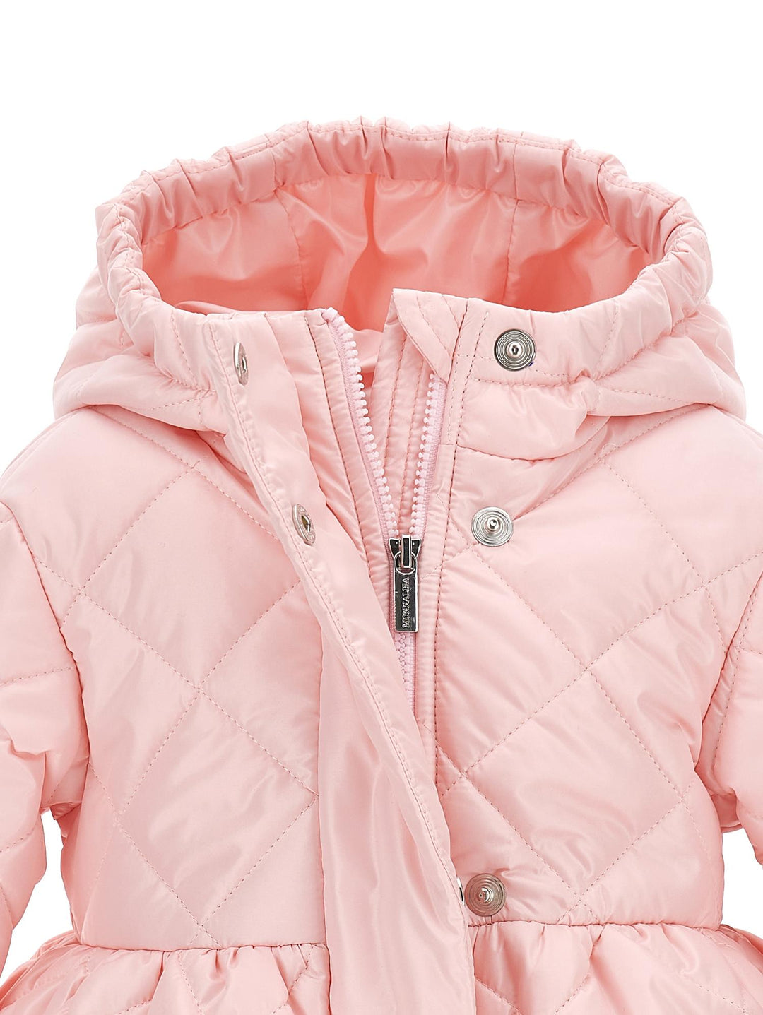 Piumino rosa neonata con applicazione 37B1012409 091S Monnalisa kids 