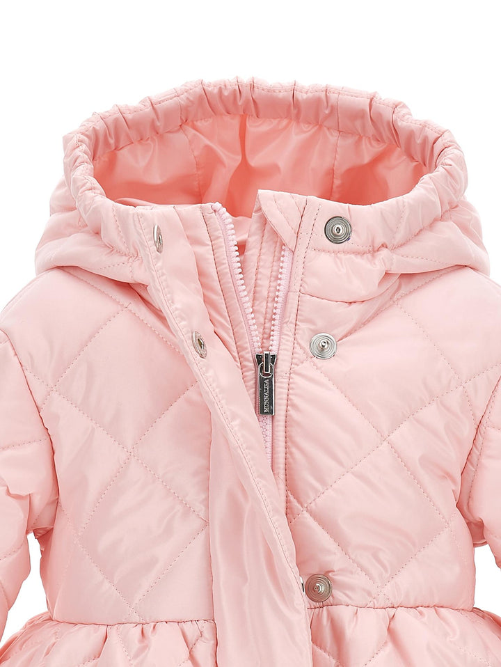 Piumino rosa neonata con applicazione 37B1012409 091S Monnalisa kids 