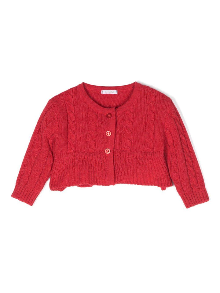 Cardigan rosso neonata LBG5155 ROSSO Le bebè 