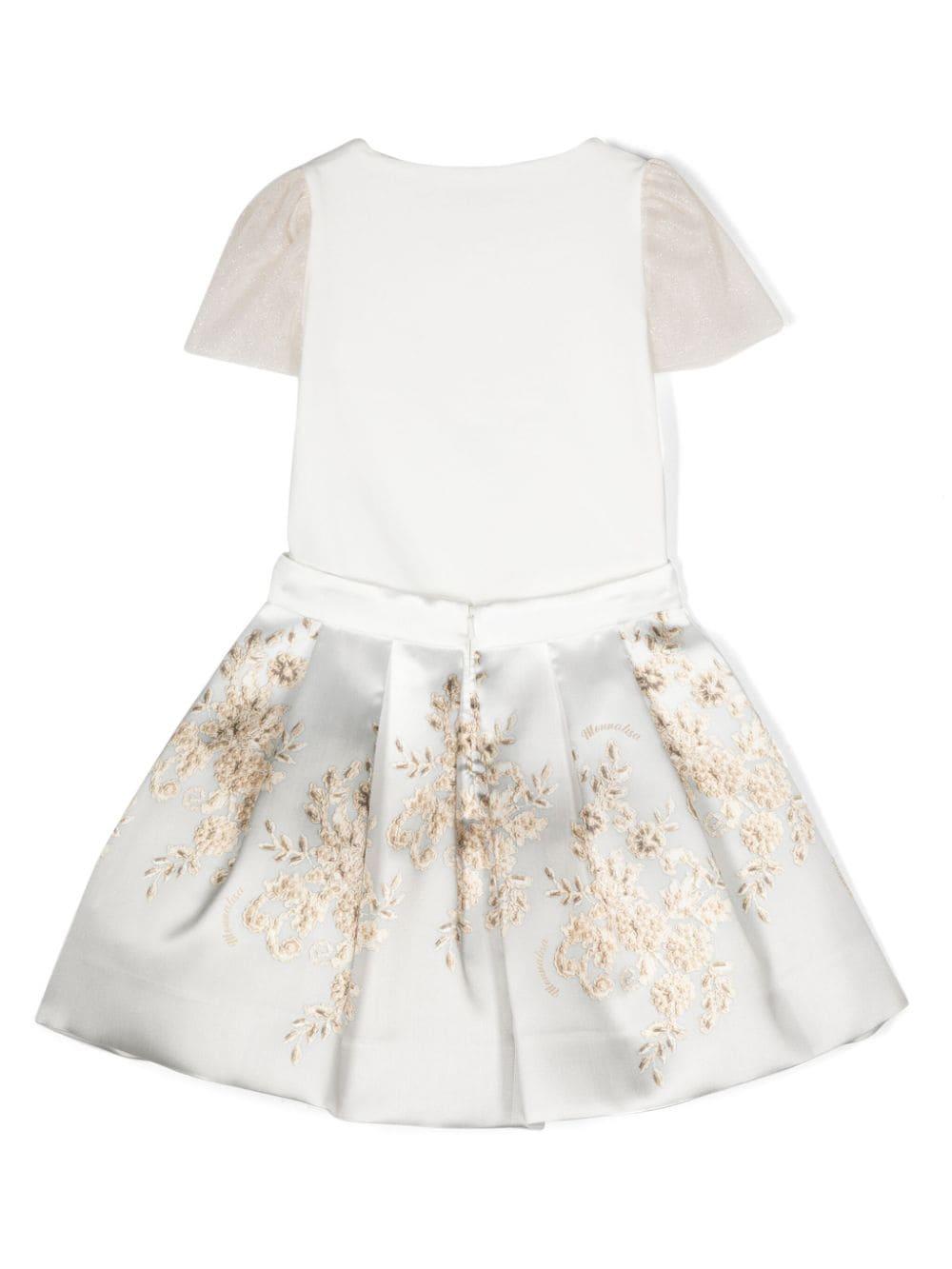 Completo panna bambina 71C500RM3677 0170 Monnalisa kids 
