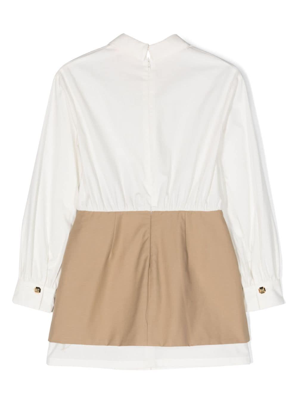 Abito bianco/beige bambina