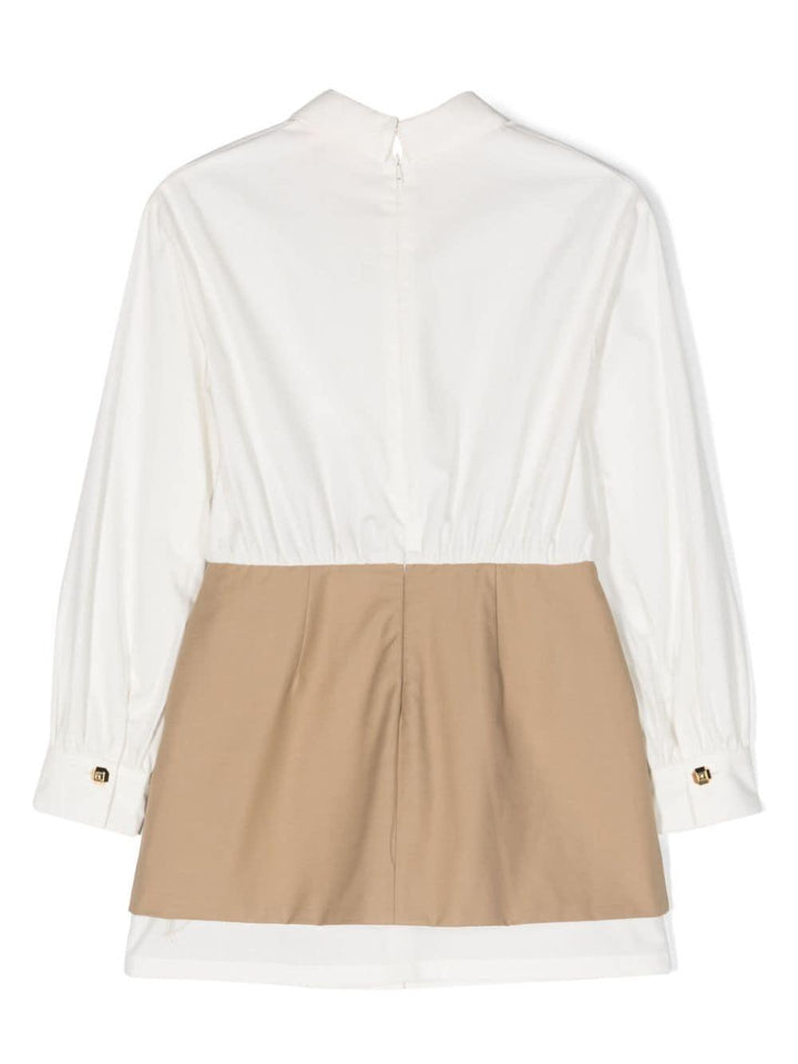 Abito bianco/beige bambina