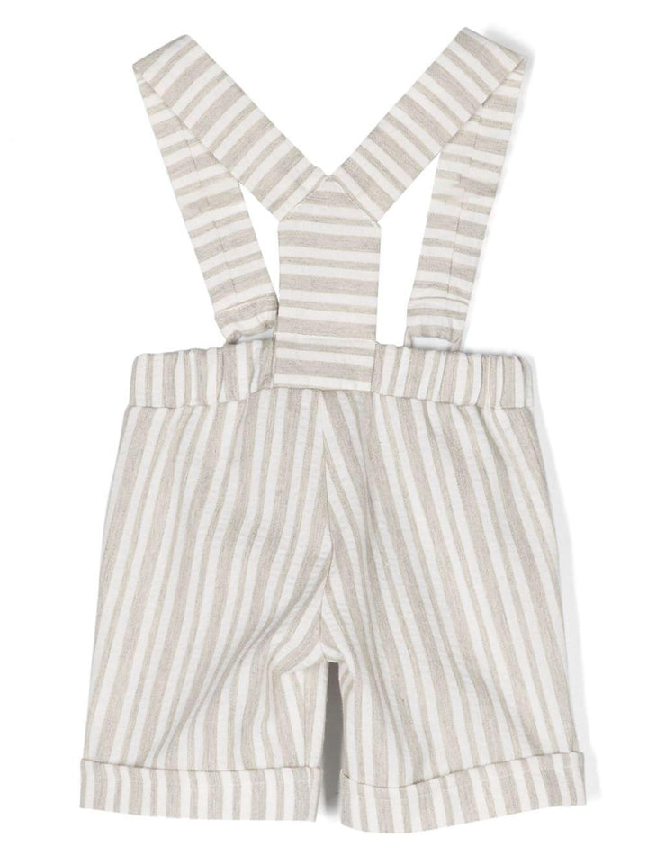 Salopette neonato beige/grigio
