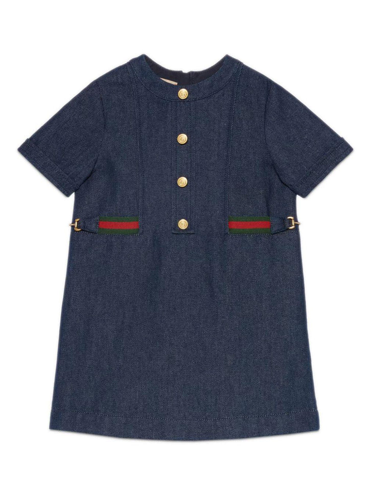 Abito blu denim bambina