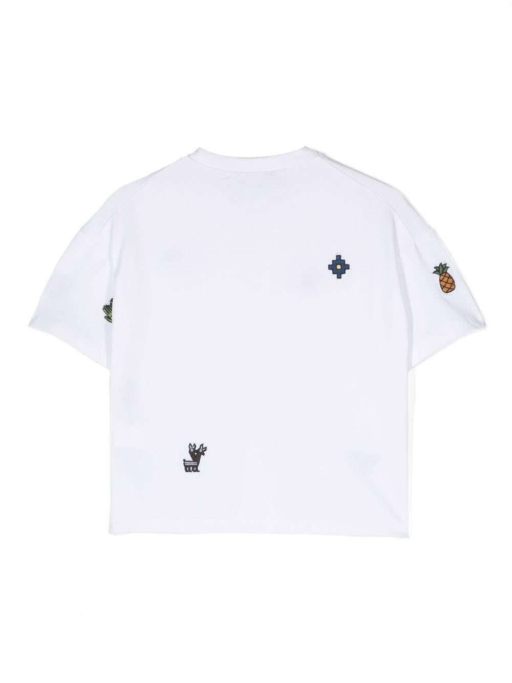 Maglia bianca bambina,con stampa fronte e retro