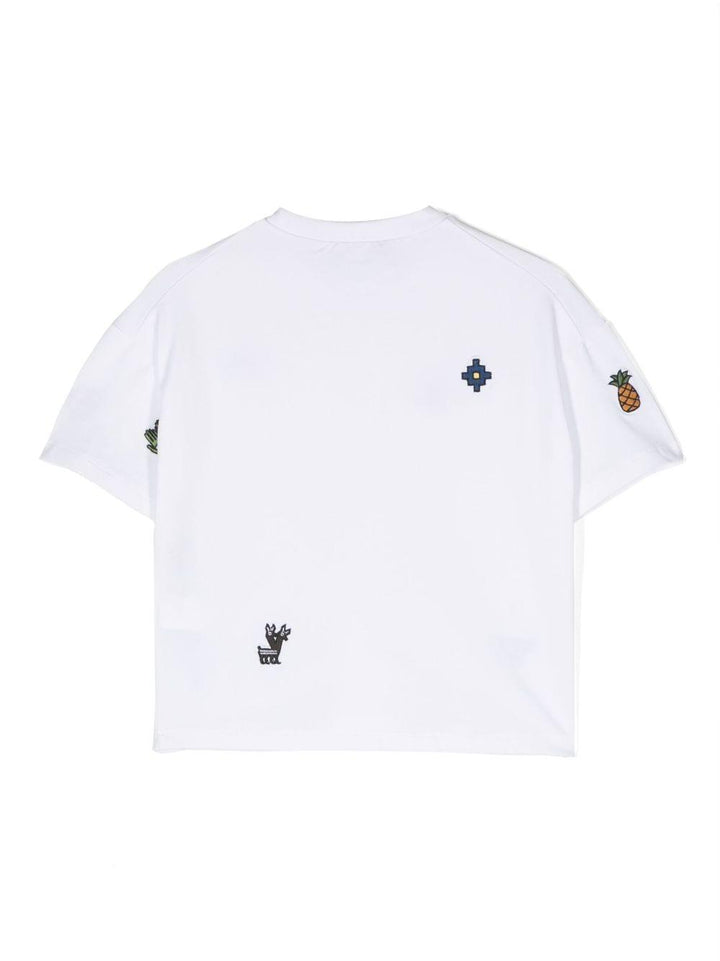 Maglia bianca bambina,con stampa fronte e retro