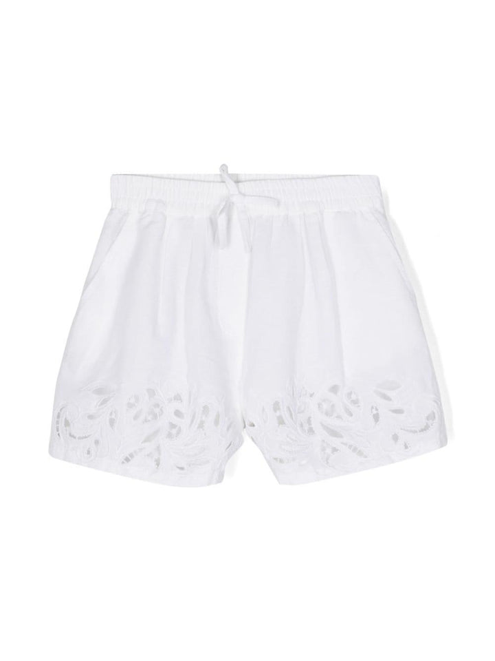 Shorts bianchi bambina