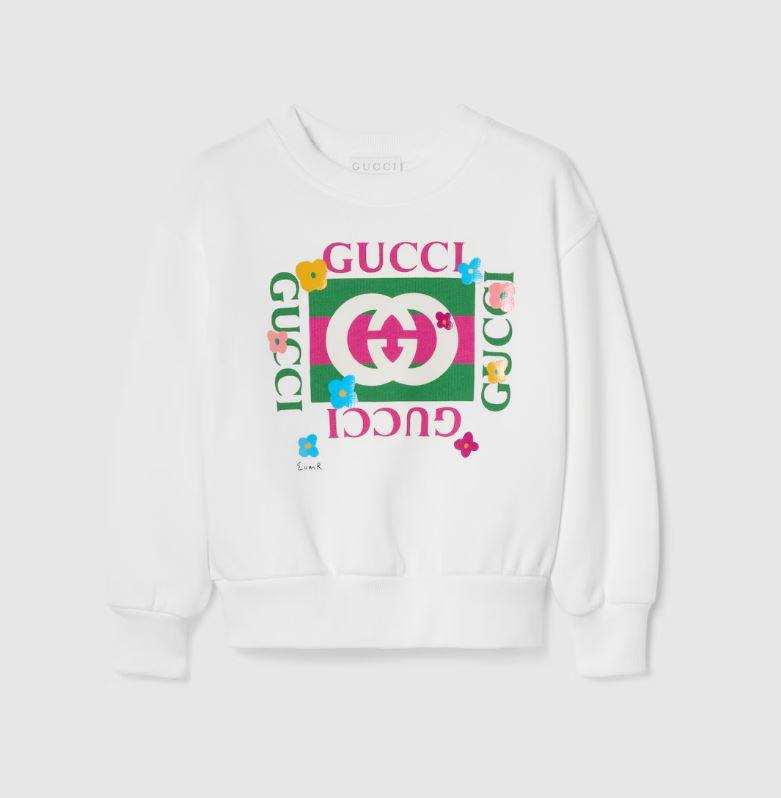 felpa bianca bambina 799331XJHFR 9214 GUCCI KIDS 