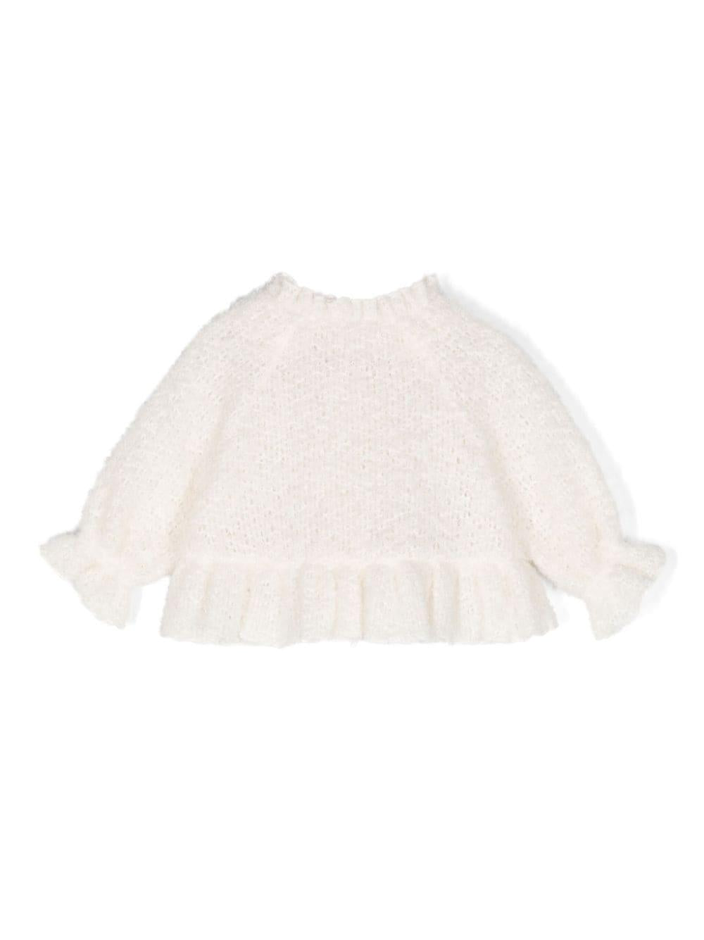 Giacca bianca avorio neonato TBGH52M37 01 la stupenderia 
